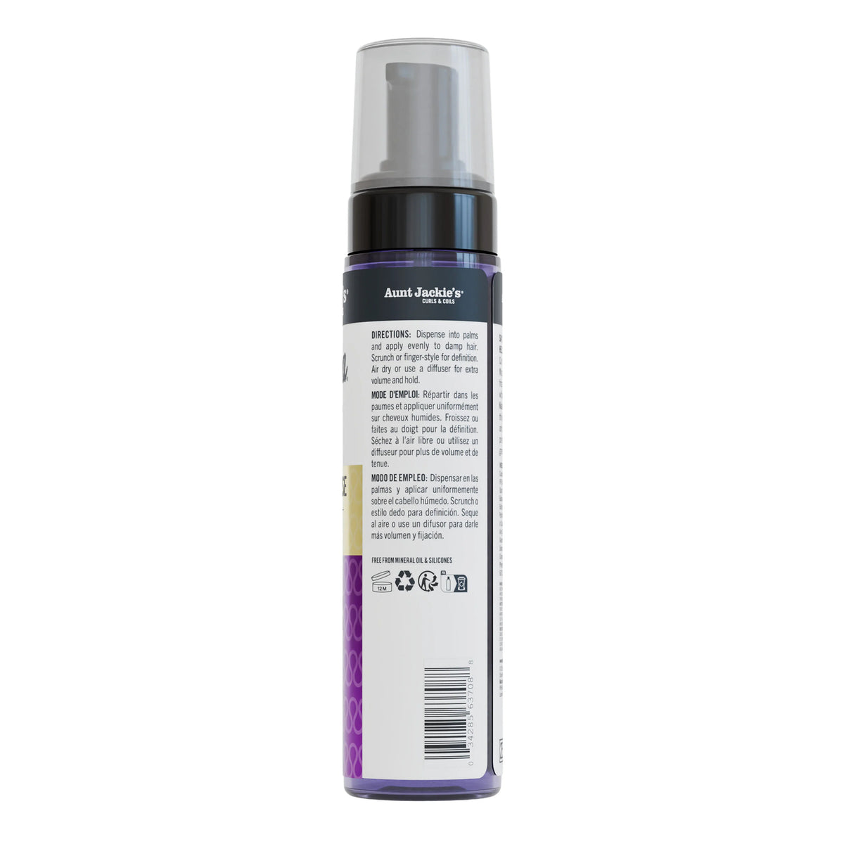 Aunt Jackie's - Curl La La Foam-a-licious Styling Mousse With Shea Butter, Kalahari Melon + Cactus Water - 251ml (USA)