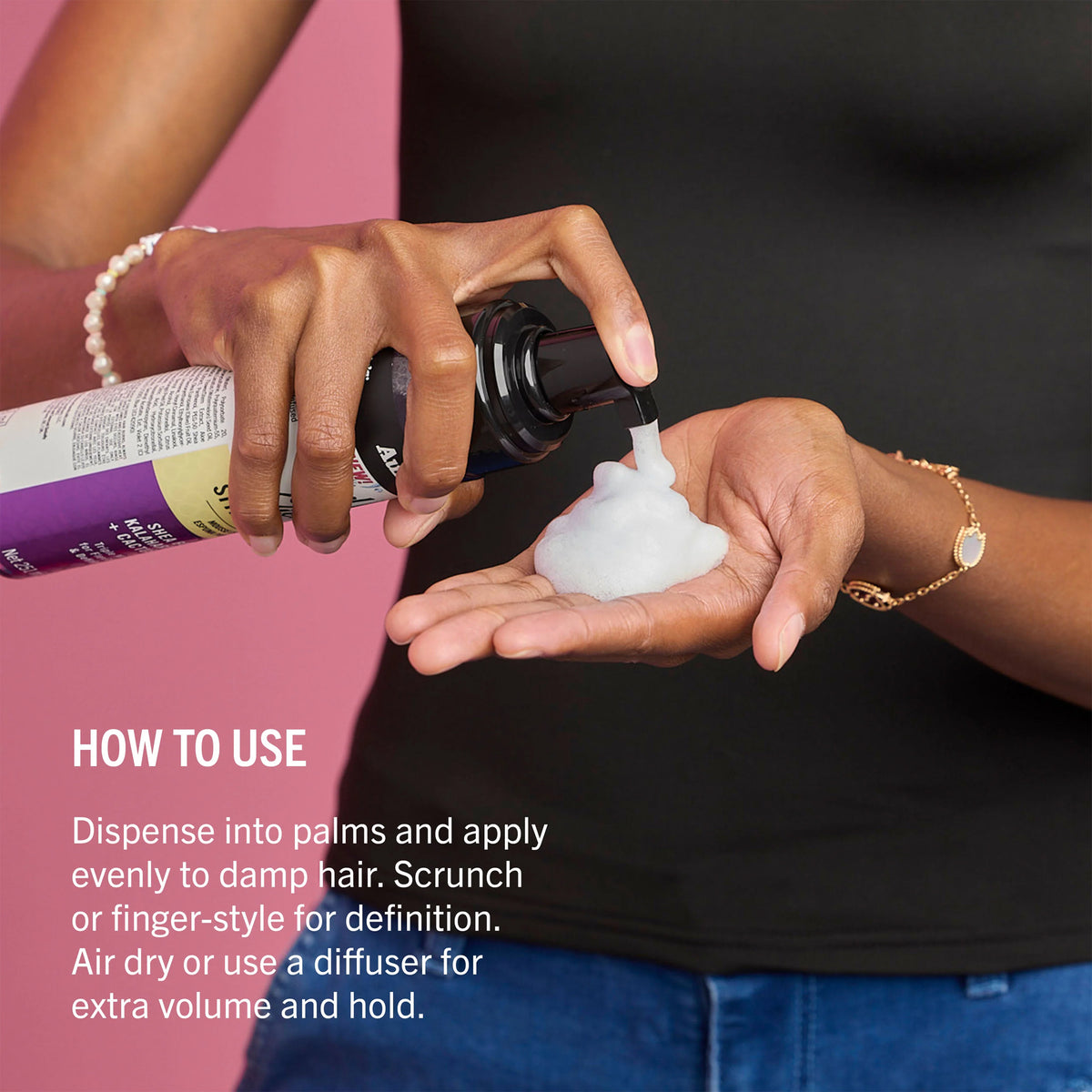 Aunt Jackie's - Curl La La Foam-a-licious Styling Mousse With Shea Butter, Kalahari Melon + Cactus Water - 251ml (USA)
