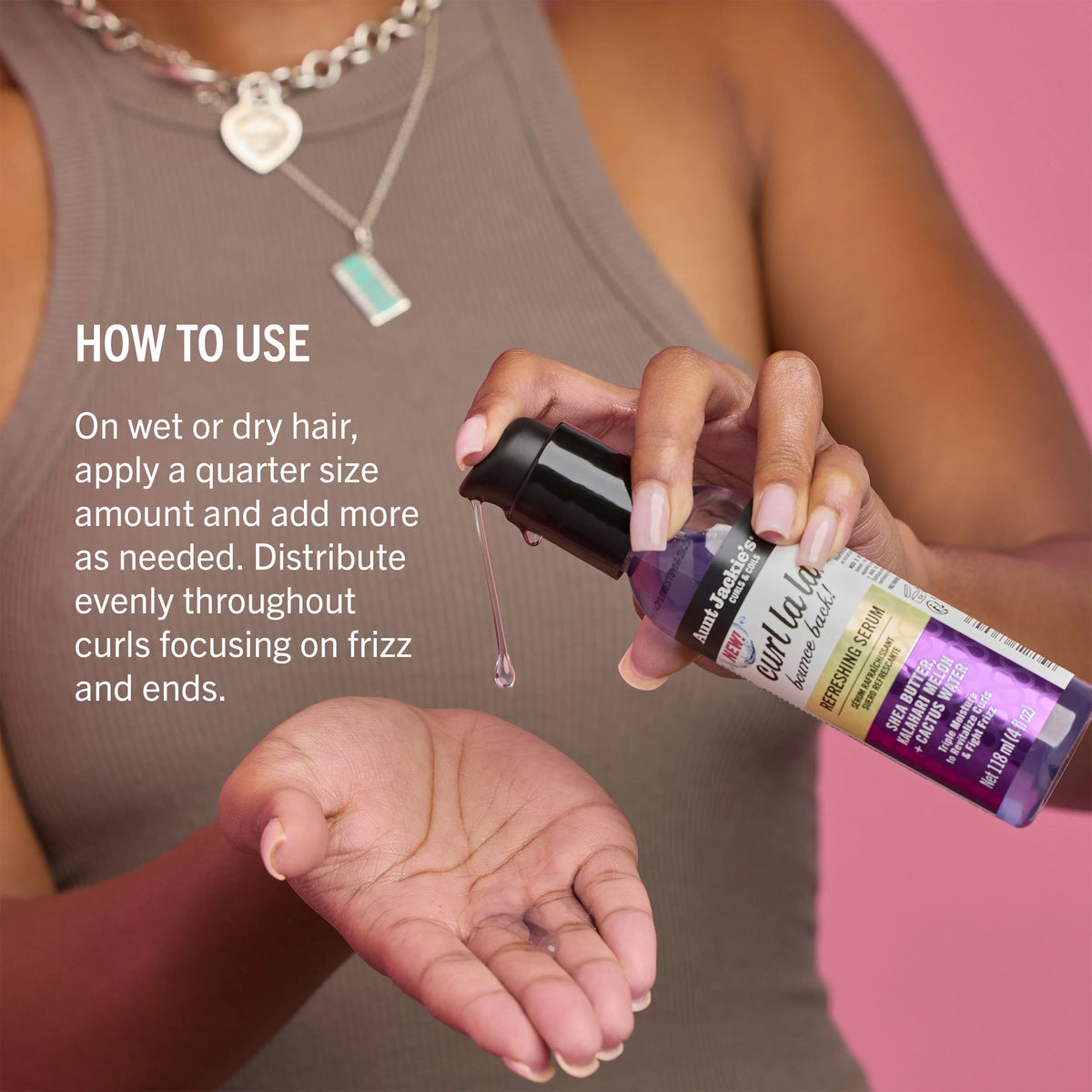 Aunt Jackie's - Bounce Back! Refreshing Serum With Shea Butter, Kalahari Melon + Cactus Water - 118ml (USA)