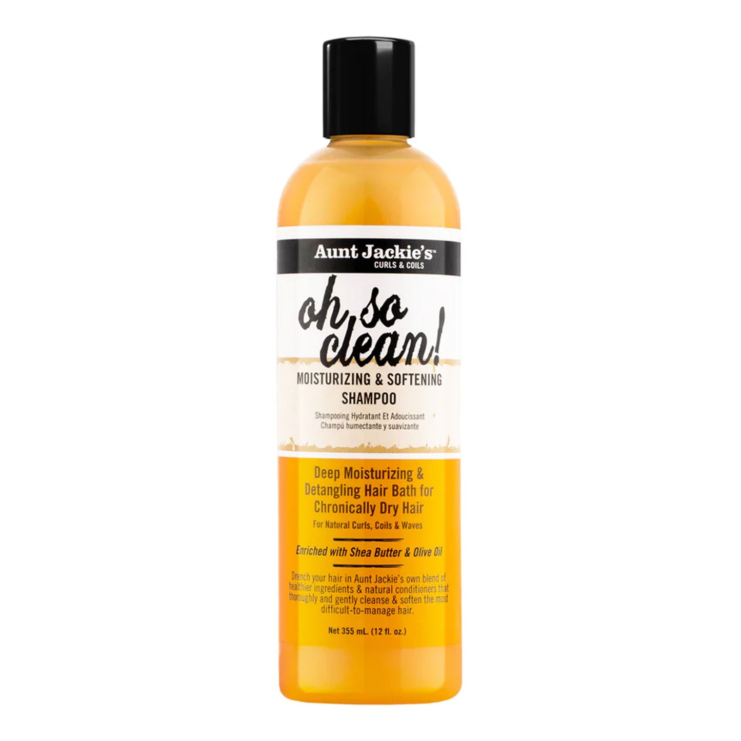 Aunt Jackie's - Oh So Clean Moisturizing & Softening Shampoo Enriched With Shea Butter & Olive Oil - 355ml