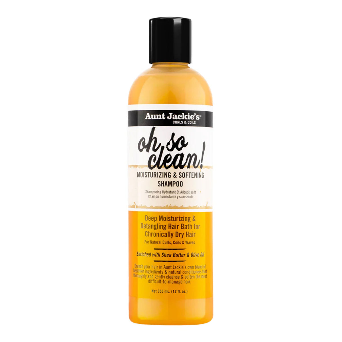 Aunt Jackie's - Oh So Clean Moisturizing & Softening Shampoo Enriched With Shea Butter & Olive Oil - 355ml (USA)