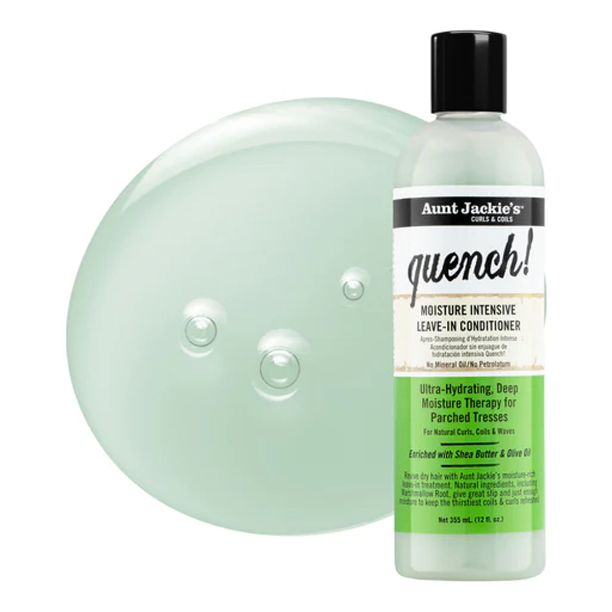Aunt Jackie's - Quench Moisture Intensive Leave-In Conditioner Enriched With Shea Butter & Olive Oil - 355ml (USA)