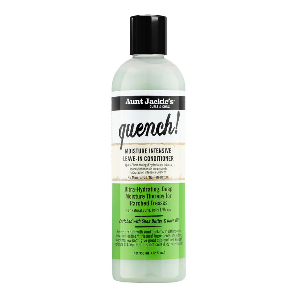 Aunt Jackie's - Quench Moisture Intensive Leave-In Conditioner Enriched With Shea Butter & Olive Oil - 355ml (USA)