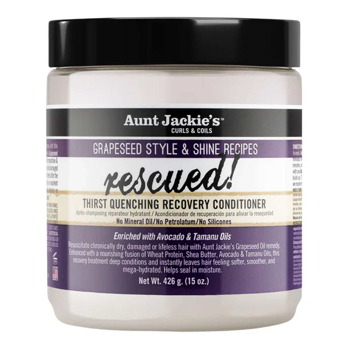 Aunt Jackie's - Rescued Thirst Quenching Recovery Conditioner Enriched With Avocado & Tamanu Oils - 426g