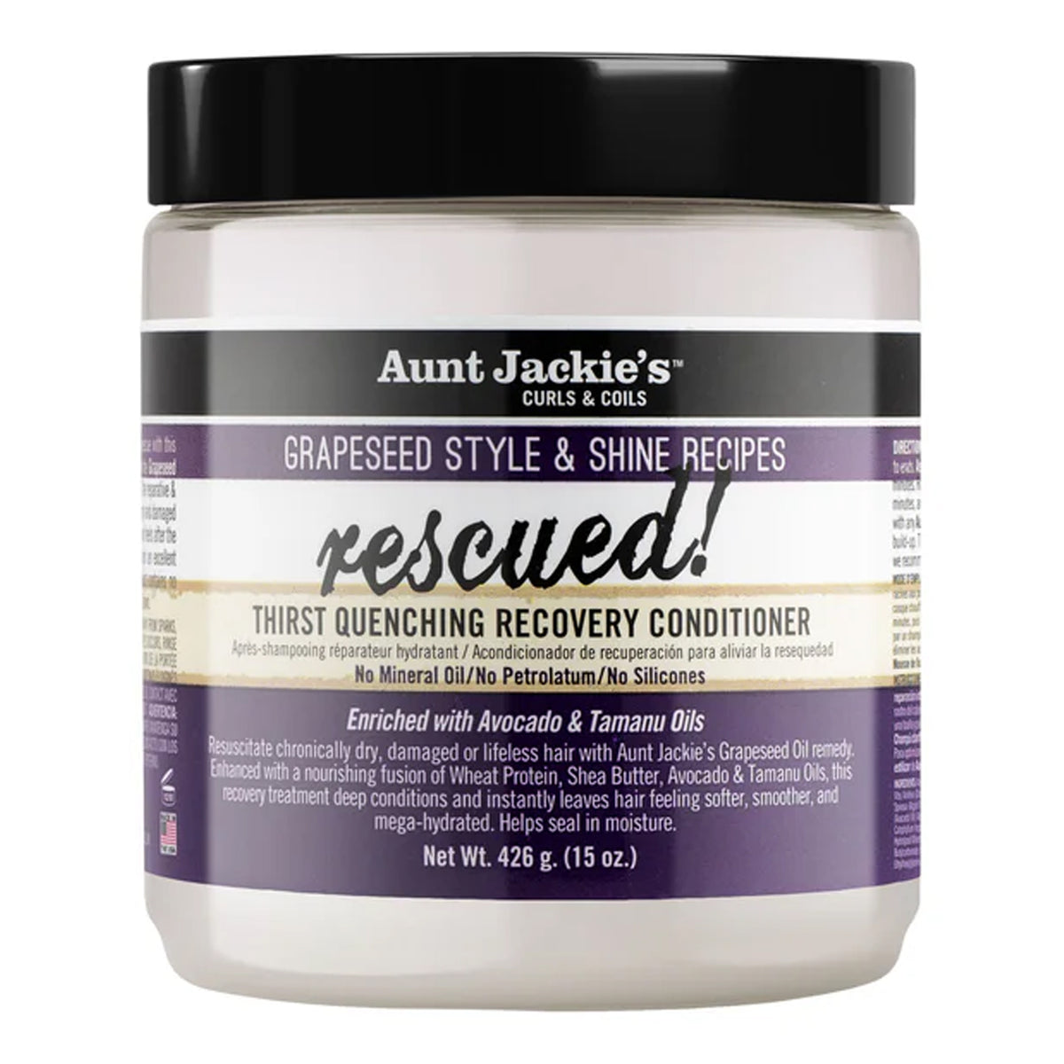 Aunt Jackie's - Rescued Thirst Quenching Recovery Conditioner Enriched With Avocado & Tamanu Oils - 426g (USA)