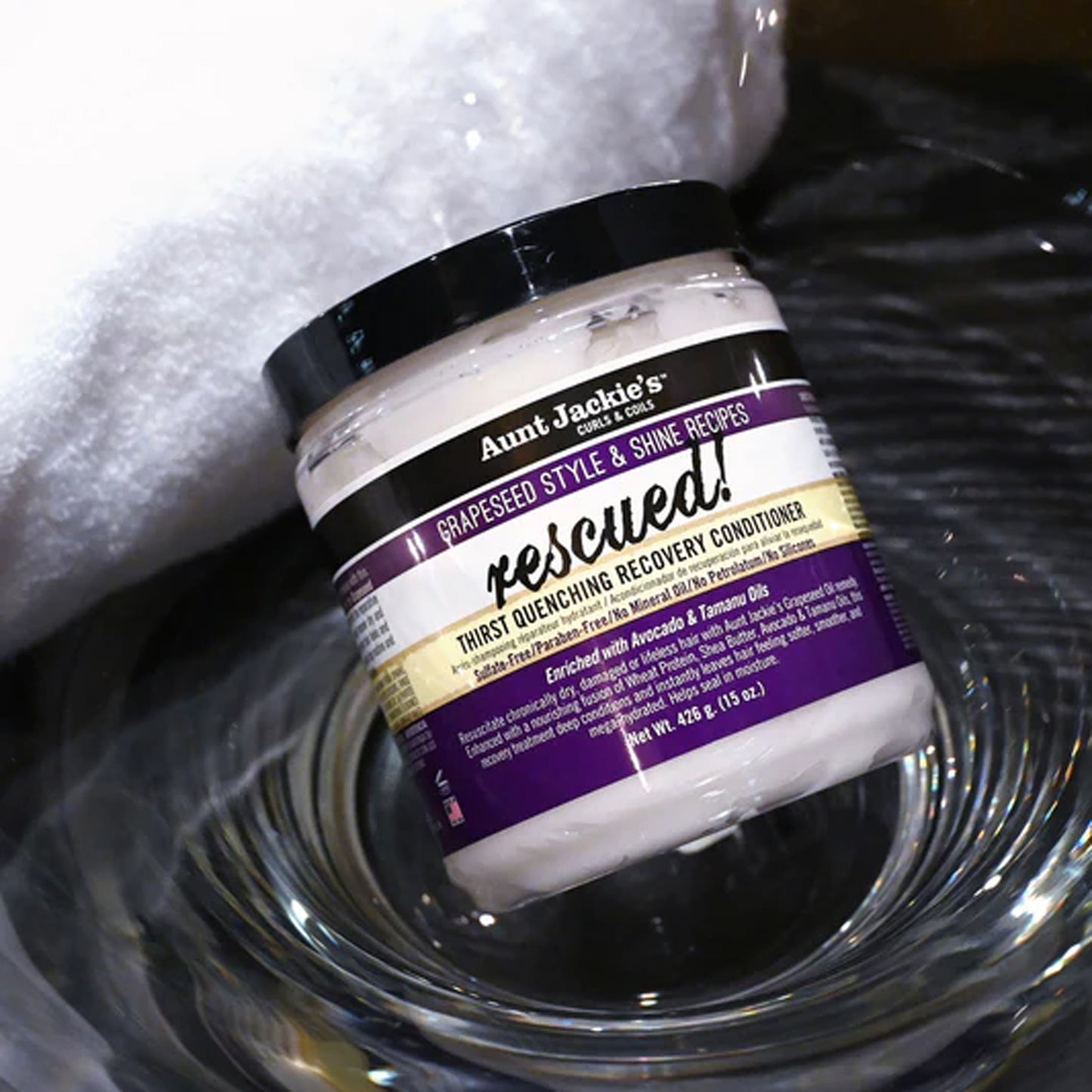 Aunt Jackie's - Rescued Thirst Quenching Recovery Conditioner Enriched With Avocado & Tamanu Oils - 426g