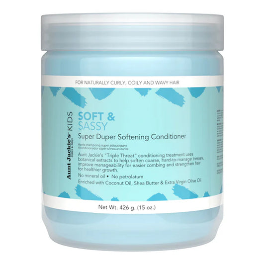 Aunt Jackie's - Kids Soft & Sassy Super Duper Softening Conditioner Enriched With Coconut Oil, Shea Butter and Extra Virgin Olive Oil - 426g