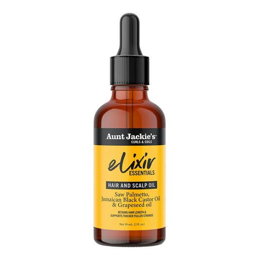 Aunt Jackie's - Hair & Scalp Oil Enriched With Saw Palmetto, Jamaican Black Castor Oil & Grapeseed Oil - 59ml