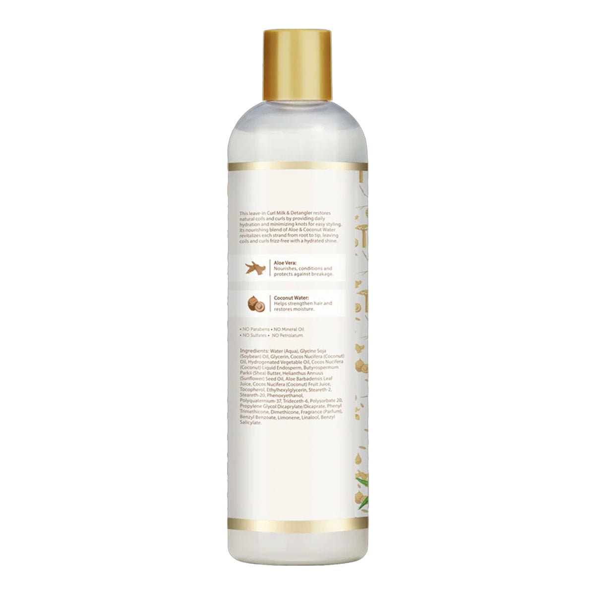 African Pride - Moisture Miracle Aloe & Coconut Water Hydrate & Renew Curl Milk & Detangler - 354ml (USA)
