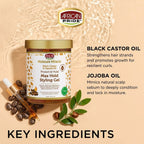 African Pride - Moisture Miracle Black Castor & Jojoba Oil Protect & Hold Max Hold Styling Gel - 510g (USA)