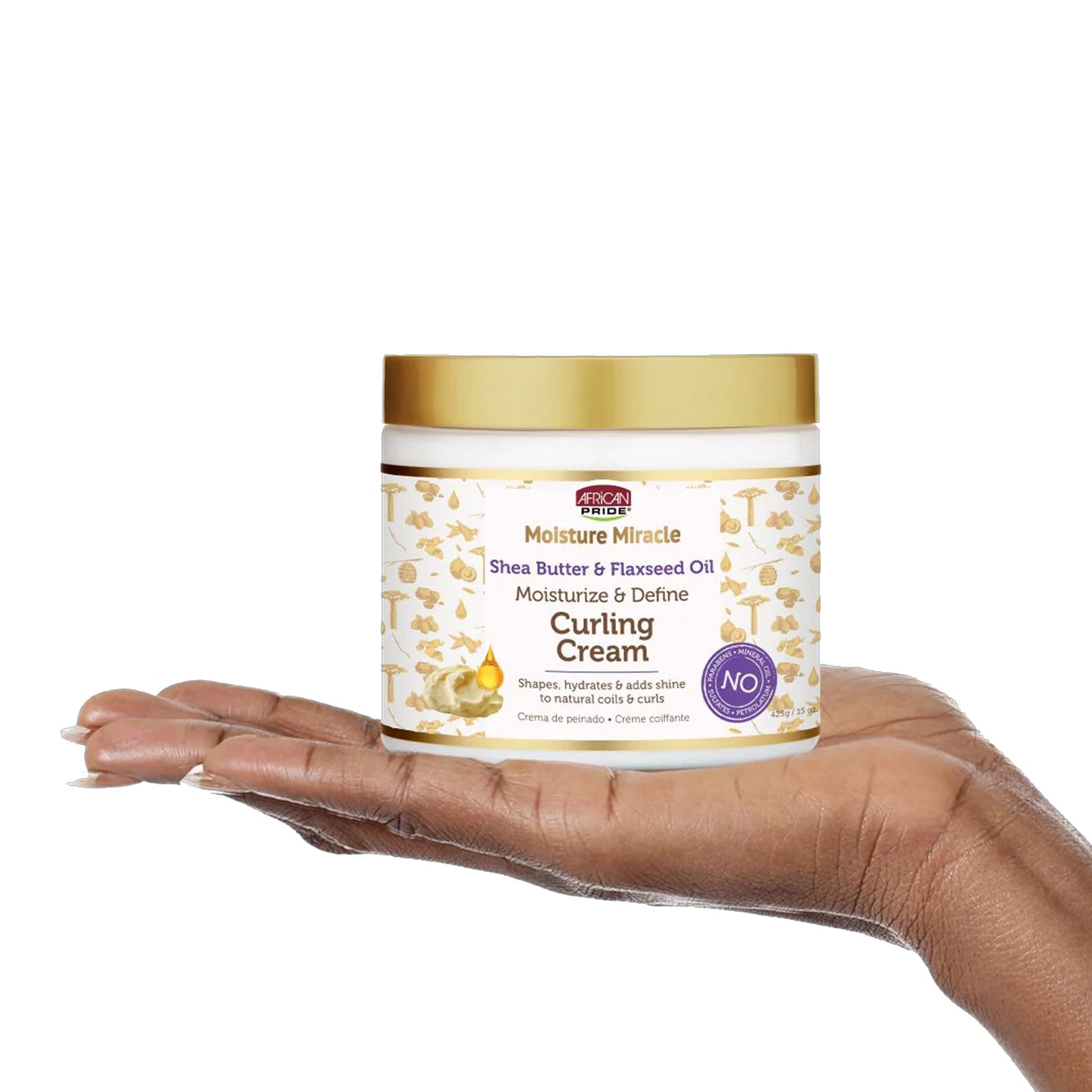 African Pride - Moisture Miracle Shea Butter & Falxseed Oil Moisturize & Define Curling Cream - 340g (USA)