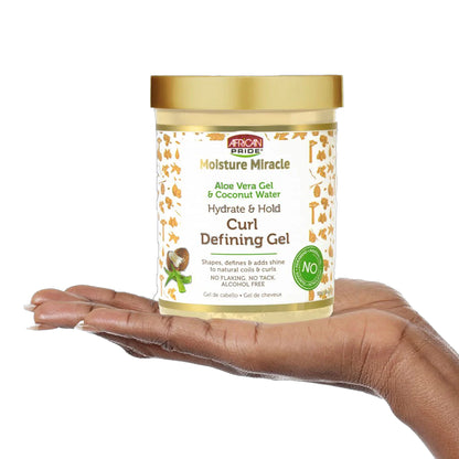 African Pride - Moisture Miracle Aloe & Coconut Water Hydrate & Hold Curl Defining Gel - 510g (USA)