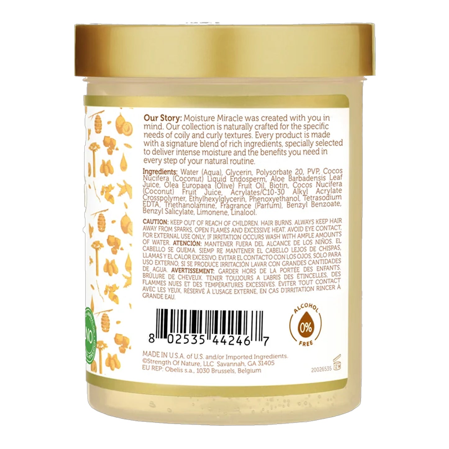 African Pride - Moisture Miracle Aloe & Coconut Water Hydrate & Hold Curl Defining Gel - 510g (USA)