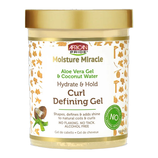 African Pride - Moisture Miracle Aloe & Coconut Water Hydrate & Hold Curl Defining Gel - 510g (USA)