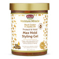 African Pride - Moisture Miracle Black Castor & Jojoba Oil Protect & Hold Max Hold Styling Gel - 510g (USA)