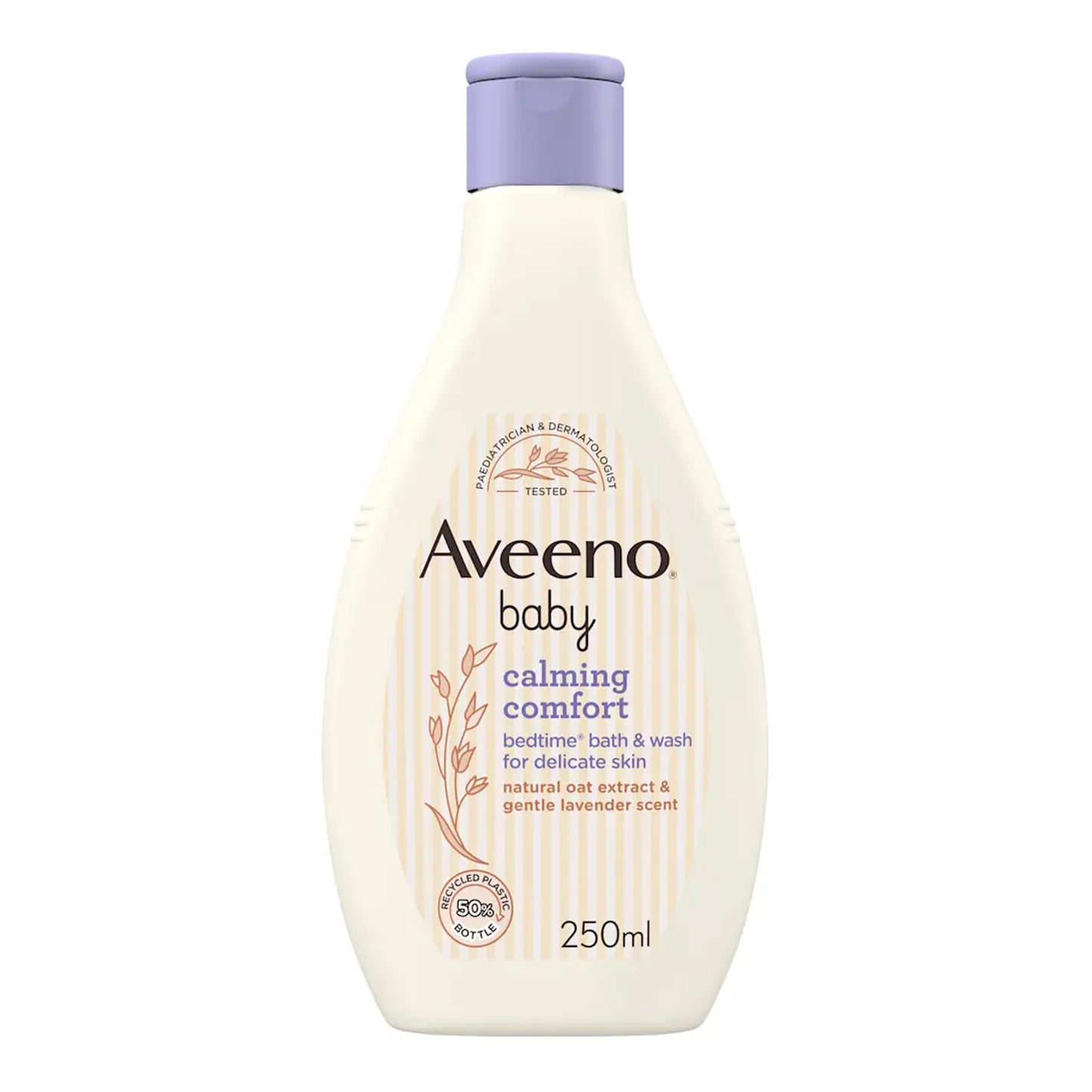 Aveeno Baby - Calming Comfort Bedtime Bath & Wash For Delicate Skin With Natural Oat Extract & Gentle Lavender Scent - 250ml (Italy)