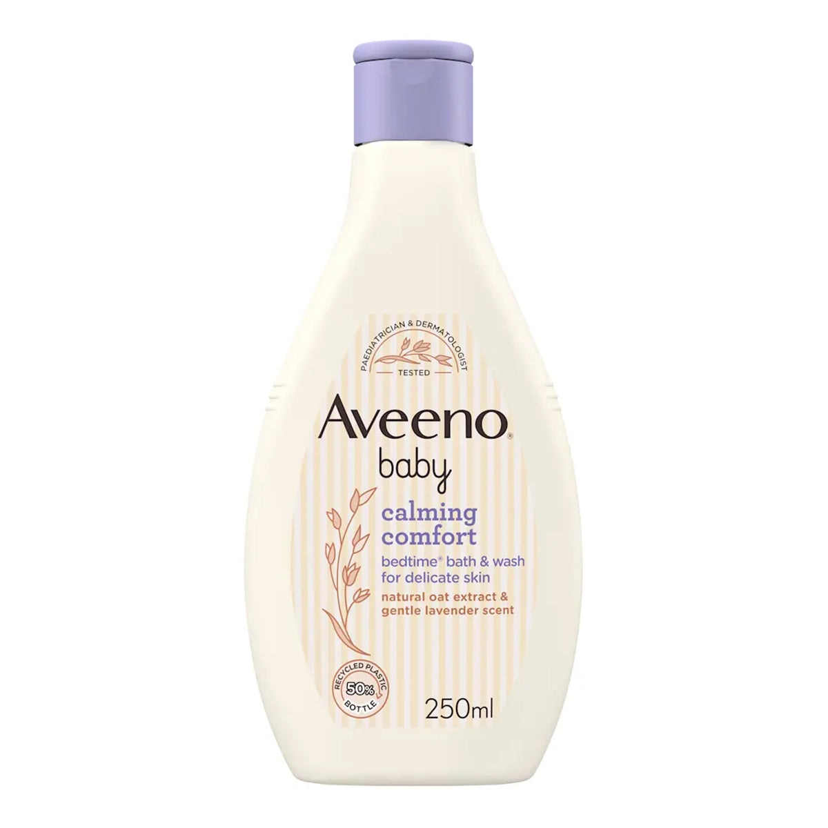 Aveeno Baby - Calming Comfort Bedtime Bath & Wash For Delicate Skin With Natural Oat Extract & Gentle Lavender Scent - 250ml (Italy)