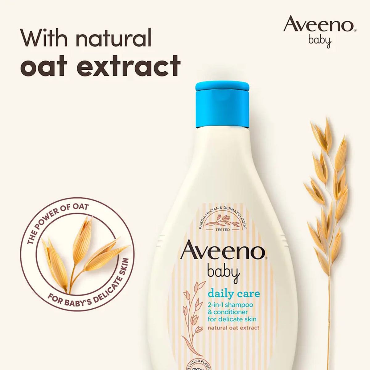 Aveeno Baby - Daily Care 2-In-1 Shampoo & Conditioner For Delicate Skin With Natural Oat Extract - 250ml (Italy)