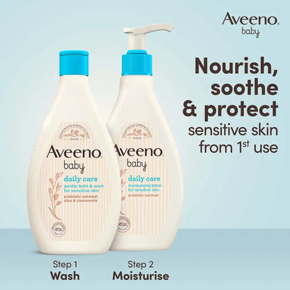 Aveeno Baby - Daily Care Moisturizing Lotion For Sensitive Skin With Prebiotic Oatmeal - 250ml (Italy)
