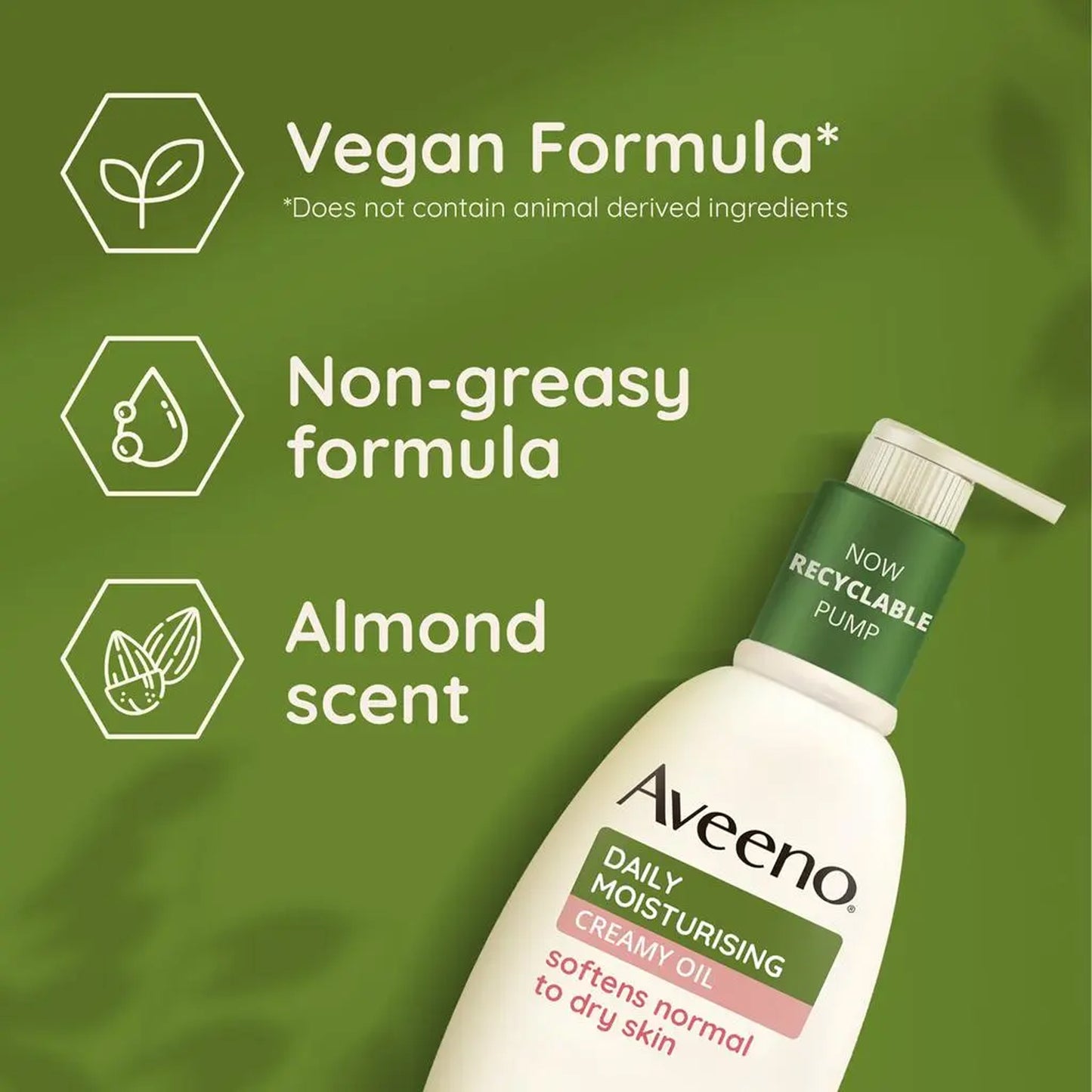 Aveeno - Daily Moisturizing Creamy Oil Lotion With Nourishing Oat & Sweet Almond Oil For Normal To Dry Skin - 300ml (Greece)