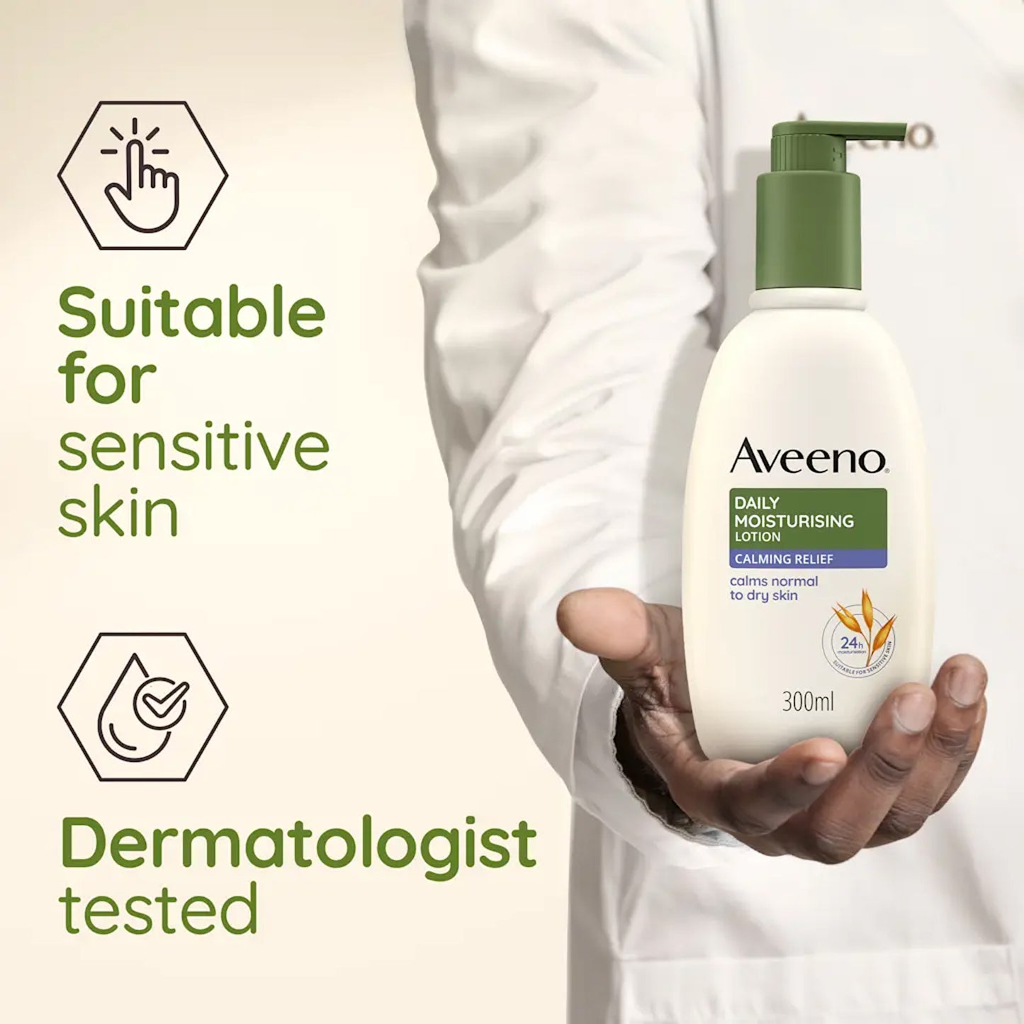 Aveeno - Calming Relief Daily Moisturizing Lotion With Nourishing Oat & Calming Lavender Scent Normal To Dry Skin - 30ml (Greece)