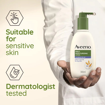 Aveeno - Calming Relief Daily Moisturizing Lotion With Nourishing Oat & Calming Lavender Scent Normal To Dry Skin - 30ml (Greece)