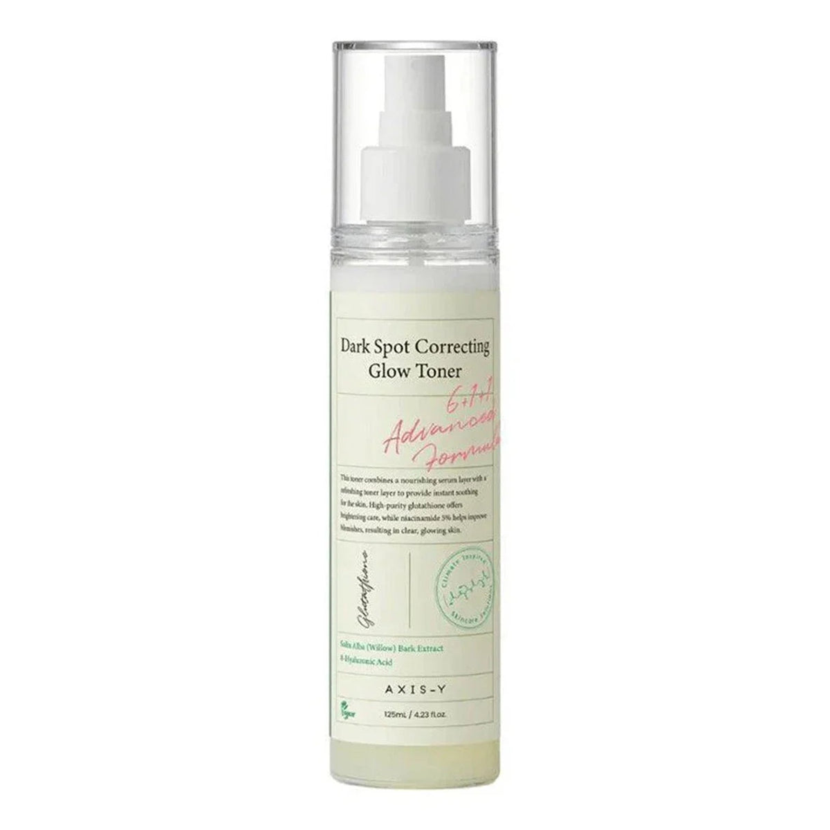 Axis-Y - Dark Spot Correcting Glow Toner With Salix Alba (Willow) Bark Extract & 8-Hyaluronic Acid - 125ml (Korea)