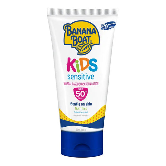 Banana Boat - Kids Sensitive Mineral Based Sunscreen Lotion SPF 50+ PA++++ - 90ml