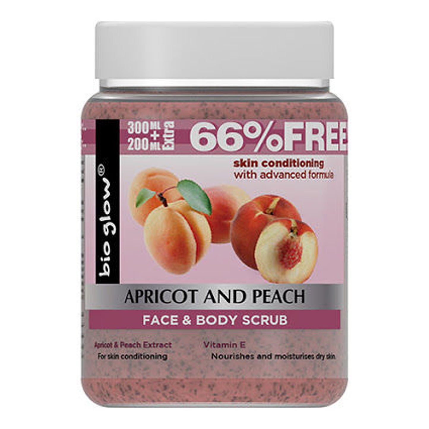 Bio Glow - Apricot & Peach Face & Body Scrub - 500ml (India)
