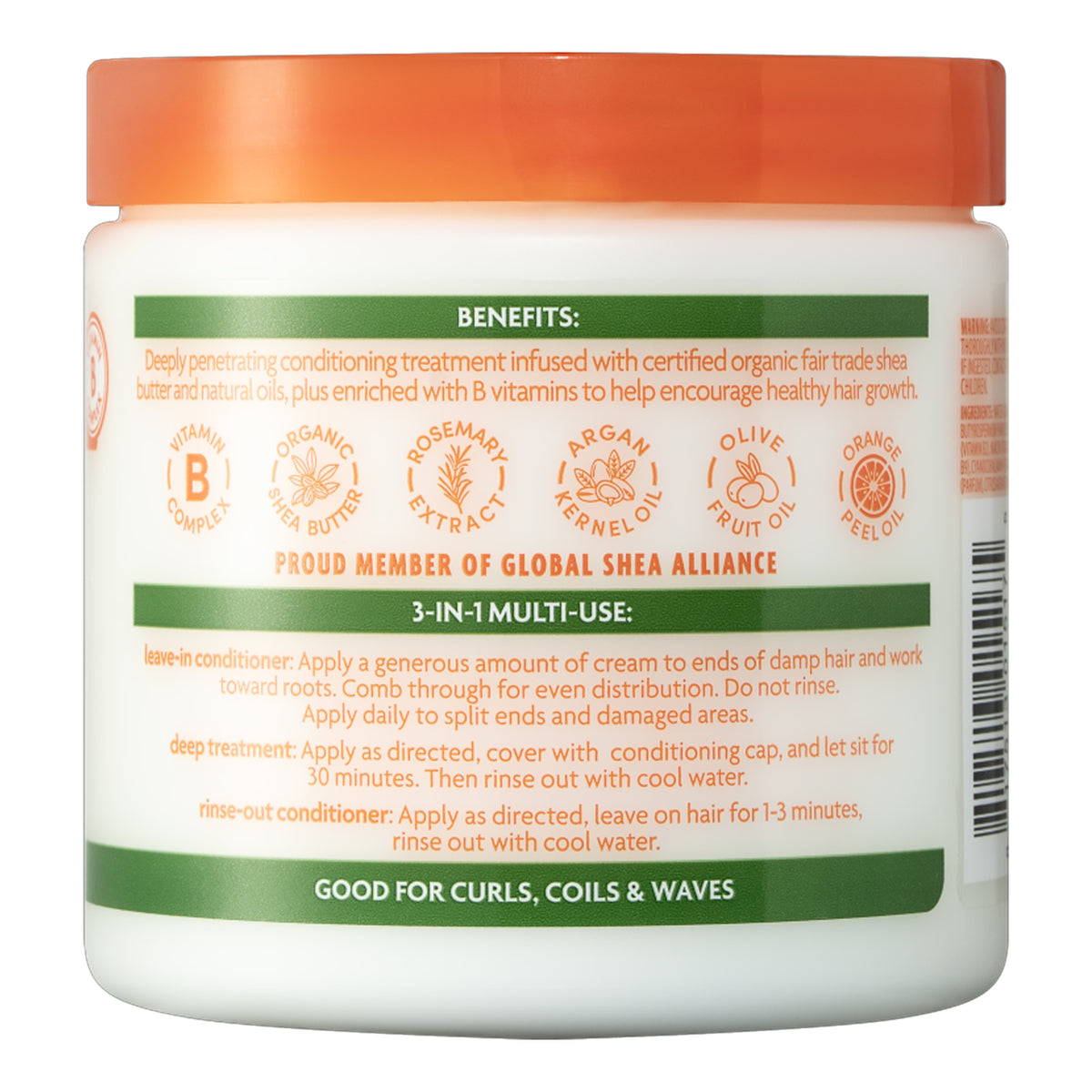 Cantu - Shea Butter Argan Oil Leave-In Conditioning Repair Cream - 453g (USA)
