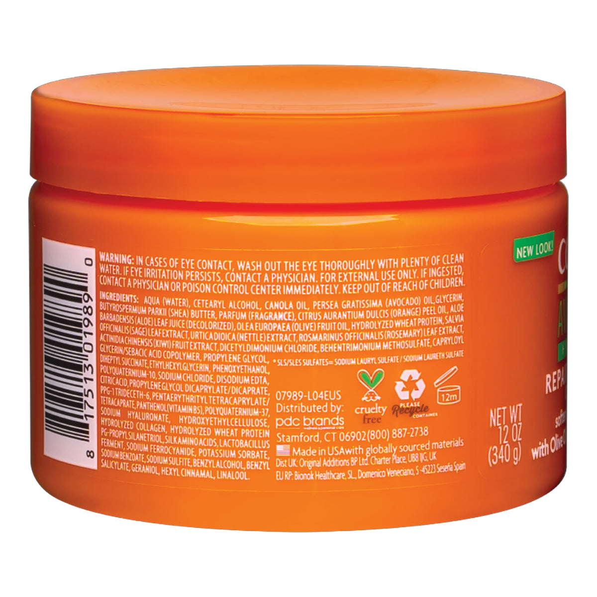 Cantu - Avocado Hydrating Repair Leave-In Cream With Olive Oil, Aloe & Shea Butter - 340g (USA)