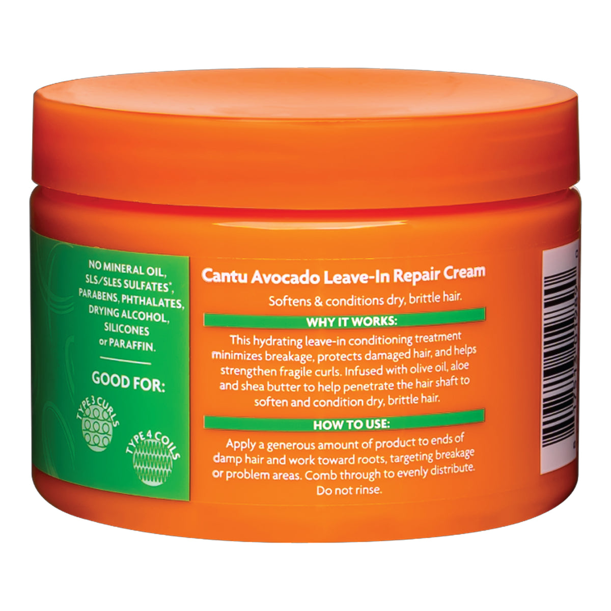 Cantu - Avocado Hydrating Repair Leave-In Cream With Olive Oil, Aloe & Shea Butter - 340g (USA)