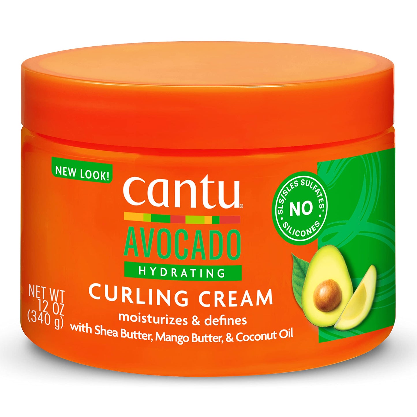 Cantu - Avocado Hydrating Curling Cream With Shea Butter, Mango Butter & Coconut Oil - 340g