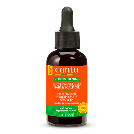 Cantu - Strengthening Biotin-Infused Hair & Scalp Oil With Tea Tree, Peppermint & Avocado - 59ml (USA)
