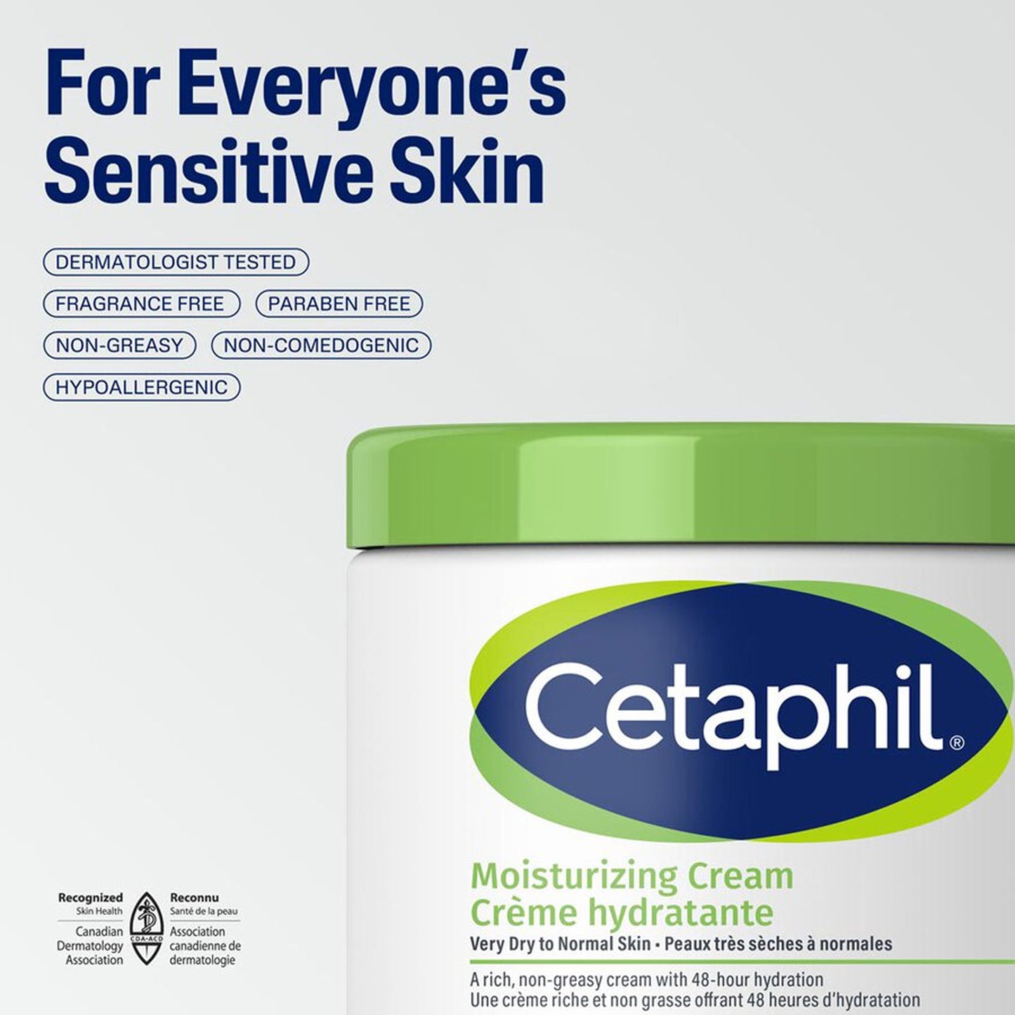 Cetaphil - Moisturizing Cream For Very Dry To Normal Skin - 453g (Canada)