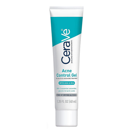 Cerave - Acne Control Gel With 3 Essential Ceramides, Glycolic & Lactic Acids With AHA & BHA - 40ml (USA)