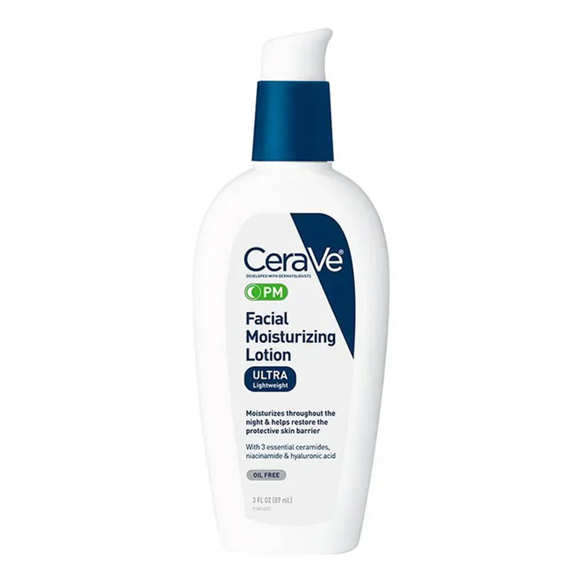 Cerave - PM Facial Moisturizing Lotion With 3 Essential Ceramides, Niacinamide & Hyaluronic Acid - 89ml (USA)
