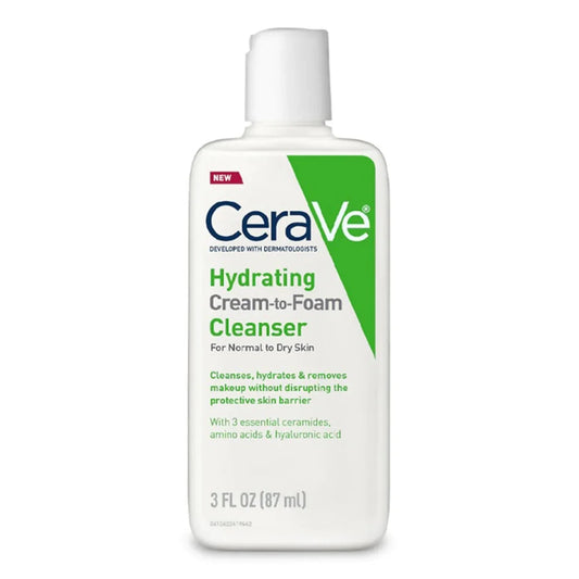 CERAVE - HYDRATING CREAM-TO-FOAM CLEANSER FOR NORMAL TO DRY SKIN - 87ML