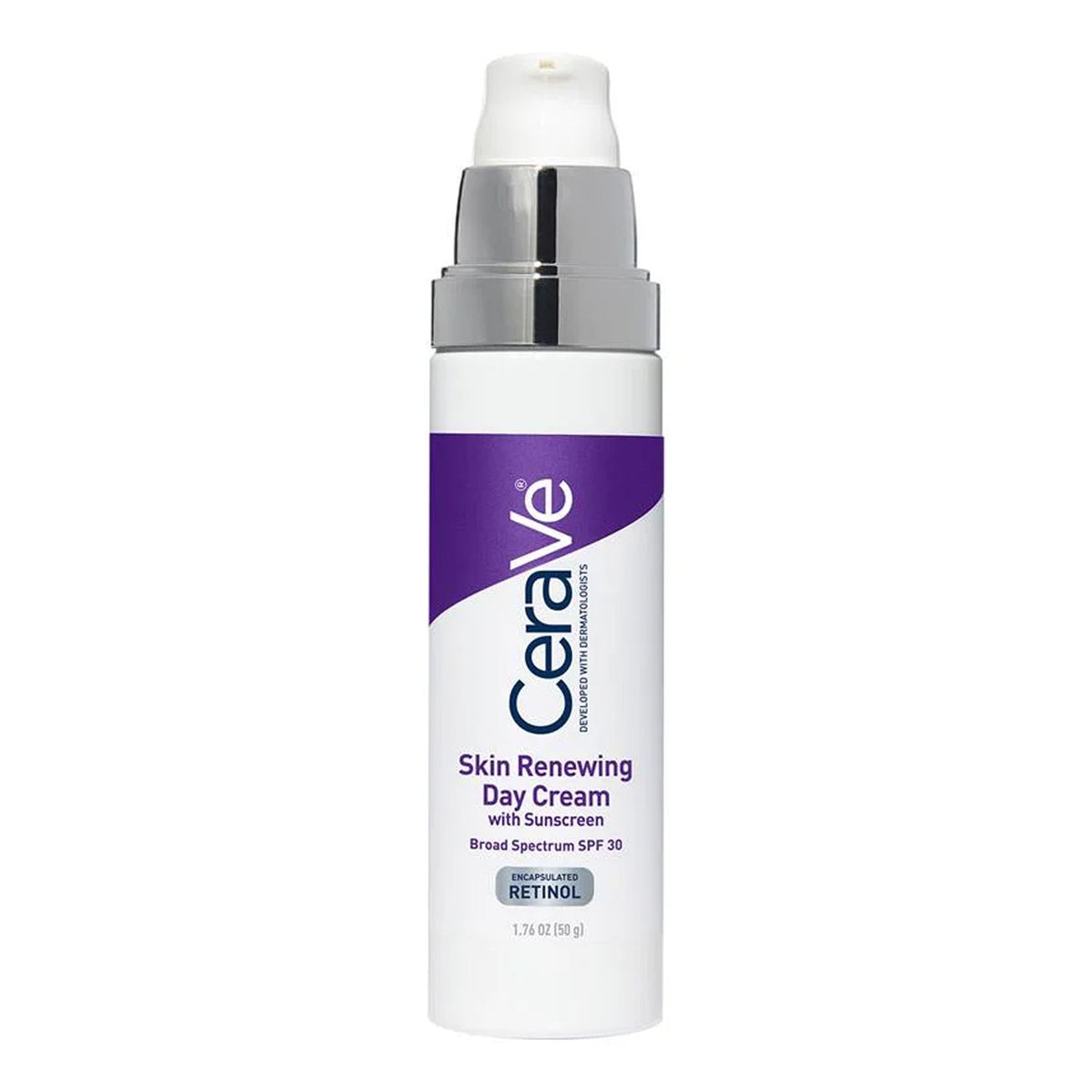 Cerave - Skin Renewing Day Cream With 3 Essential Ceramides & Hyaluronic Acid With Sunscreen Broad Spectrum SPF 30 - 50g (USA)
