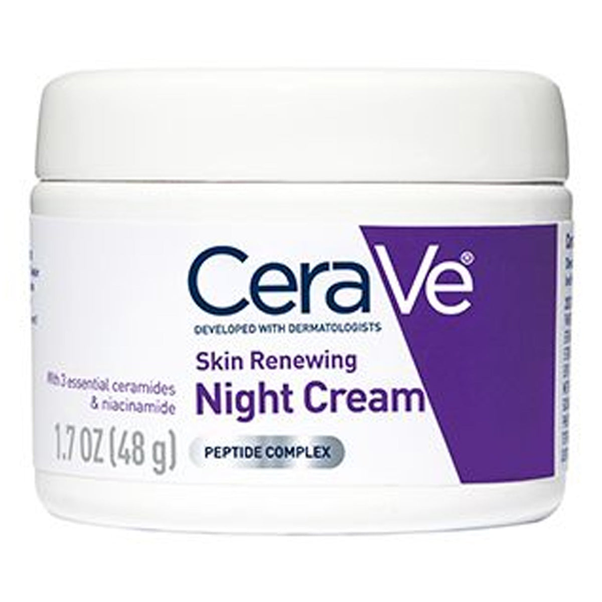 Cerave - Skin Renewing Night Cream With 3 Essential Ceramides & Niacinamide - 48g (USA)