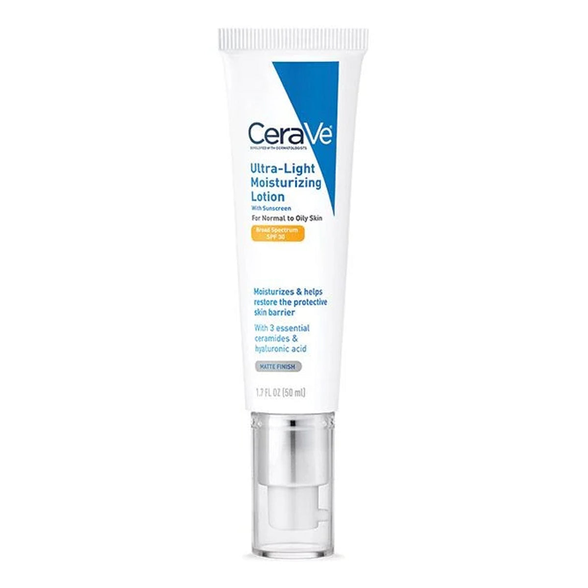 Cerave - Ultra-Light Moisturizing Lotion With Sunscreen Broad Spectrum SPF 30 For Normal to Oily Skin - 50ml (USA)