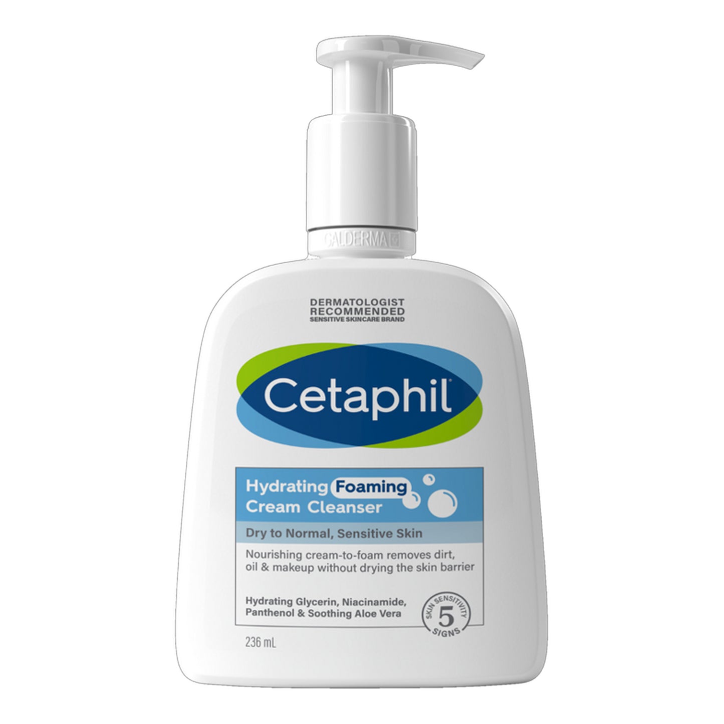 Cetaphil - Hydrating Foaming Cream Cleanser For Dry To Normal, Sensitive Skin - 236ml (Canada)