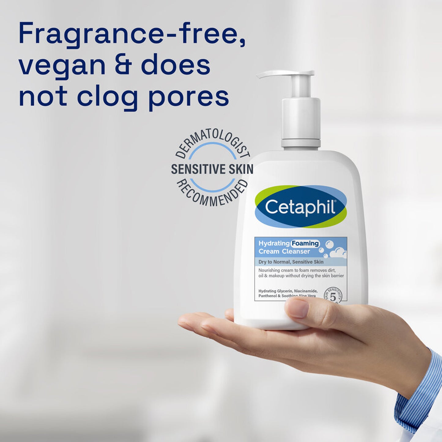 Cetaphil - Hydrating Foaming Cream Cleanser For Dry To Normal, Sensitive Skin - 236ml (Canada)