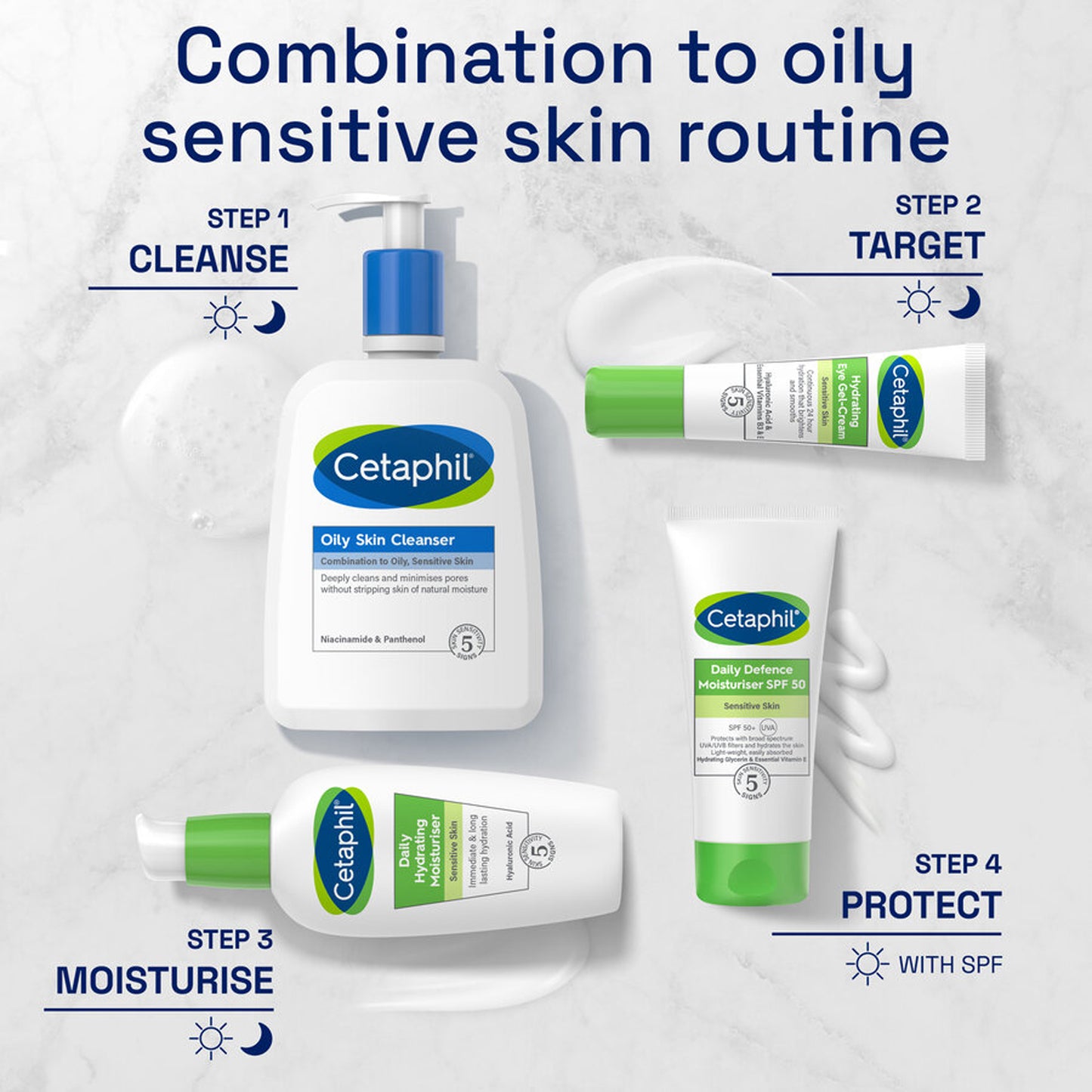 Cetaphil - Oily Skin Cleanser For Combination To Oily, Sensitive Skin - 473ml (Canada)