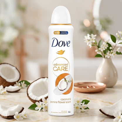 Dove - Advanced Care Go Fresh Coconut & Jasmine Flower Scent 72H Anti-Perspirant Spray - 250ml (UK)