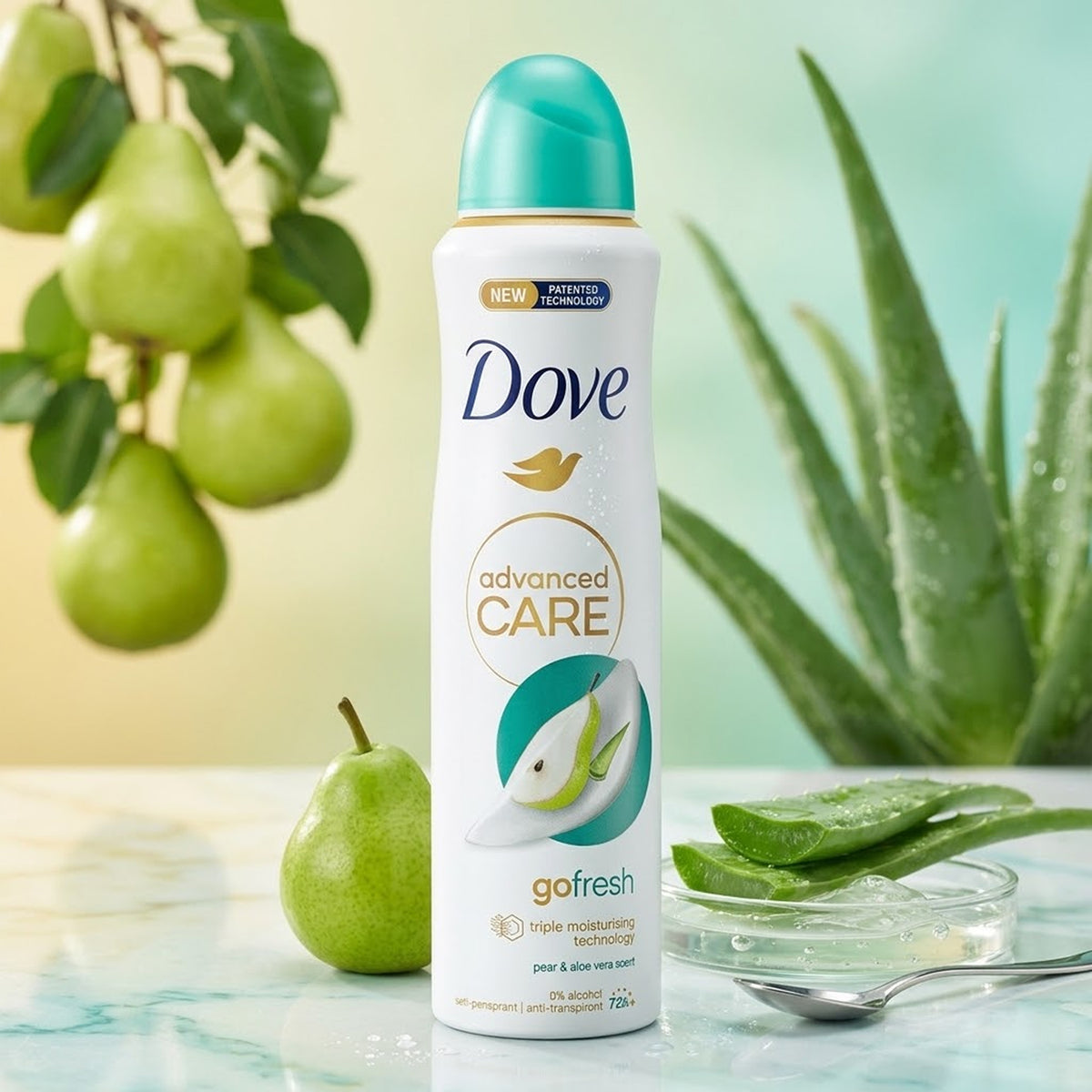 Dove - Advanced Care Go Fresh Pear & Aloe Vera Scent 72H Anti-Perspirant Spray - 250ml (UK)