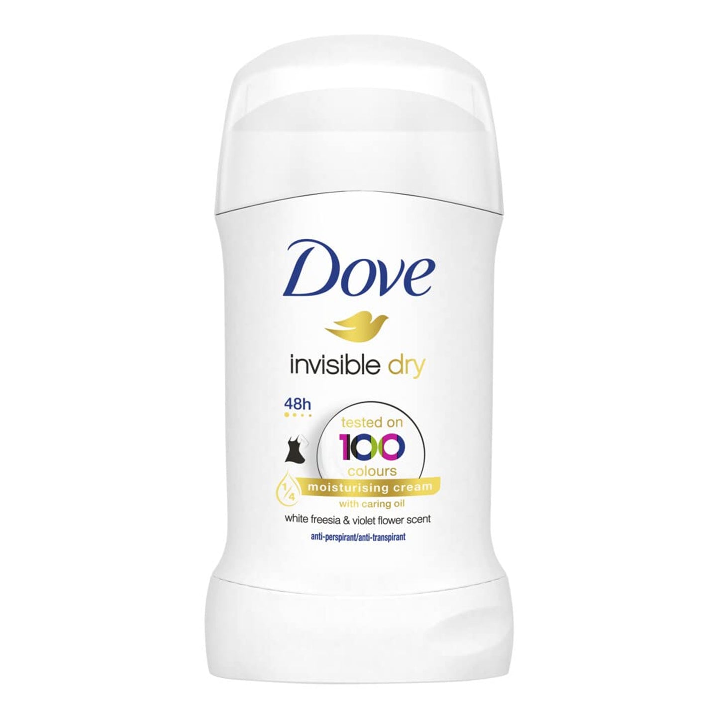 Dove - Invisible Dry White Freesia & Violet Flower Scent 48H Anti-Perspirant Stick - 40g (Italy)