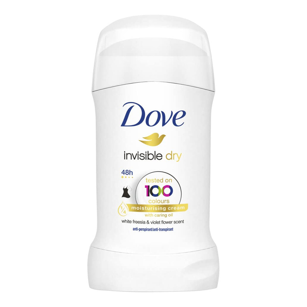 Dove - Invisible Dry White Freesia & Violet Flower Scent 48H Anti-Perspirant Stick - 40g (Italy)