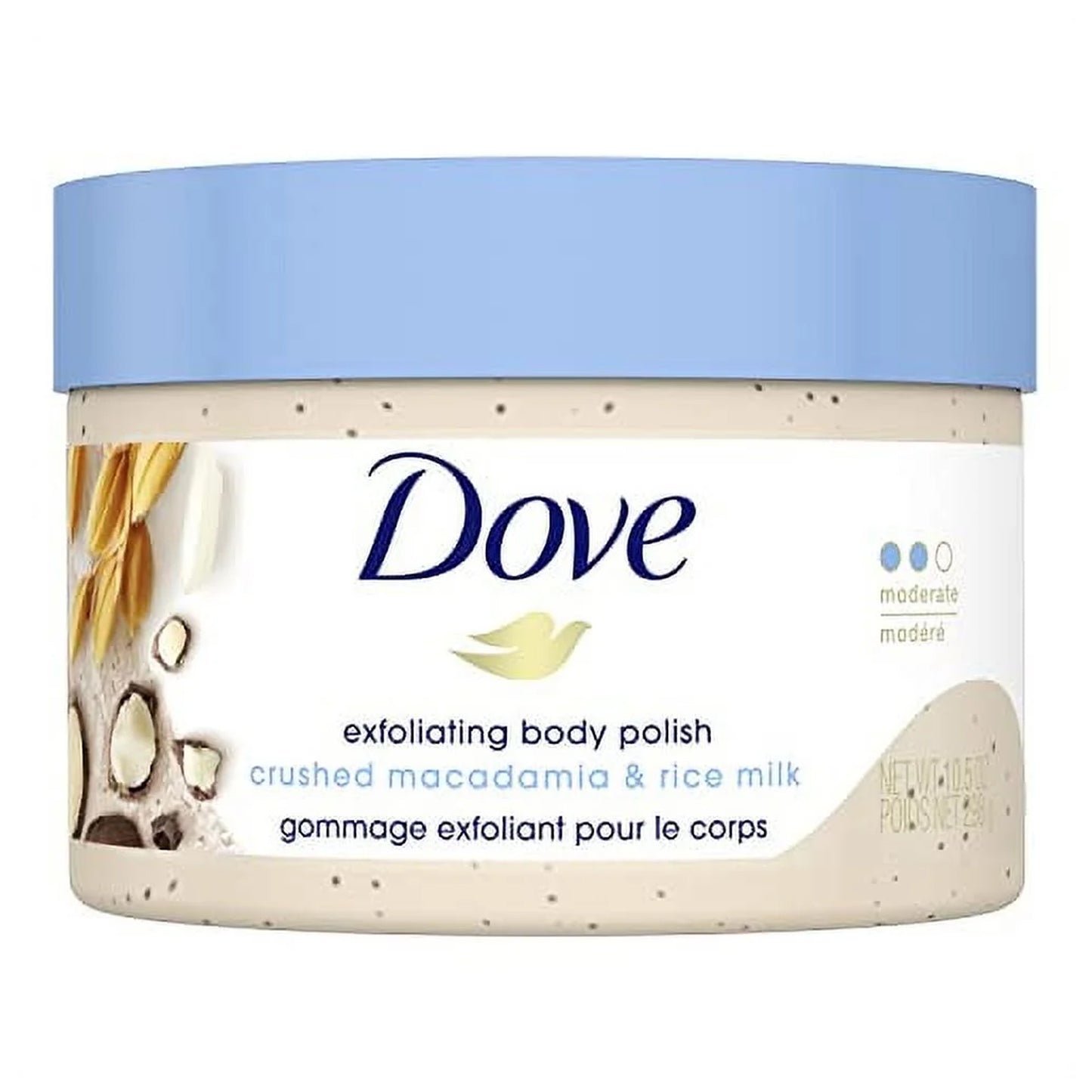 Dove - Crushed Macadamia & Rice Milk Exfoliating Body Polish - 298g