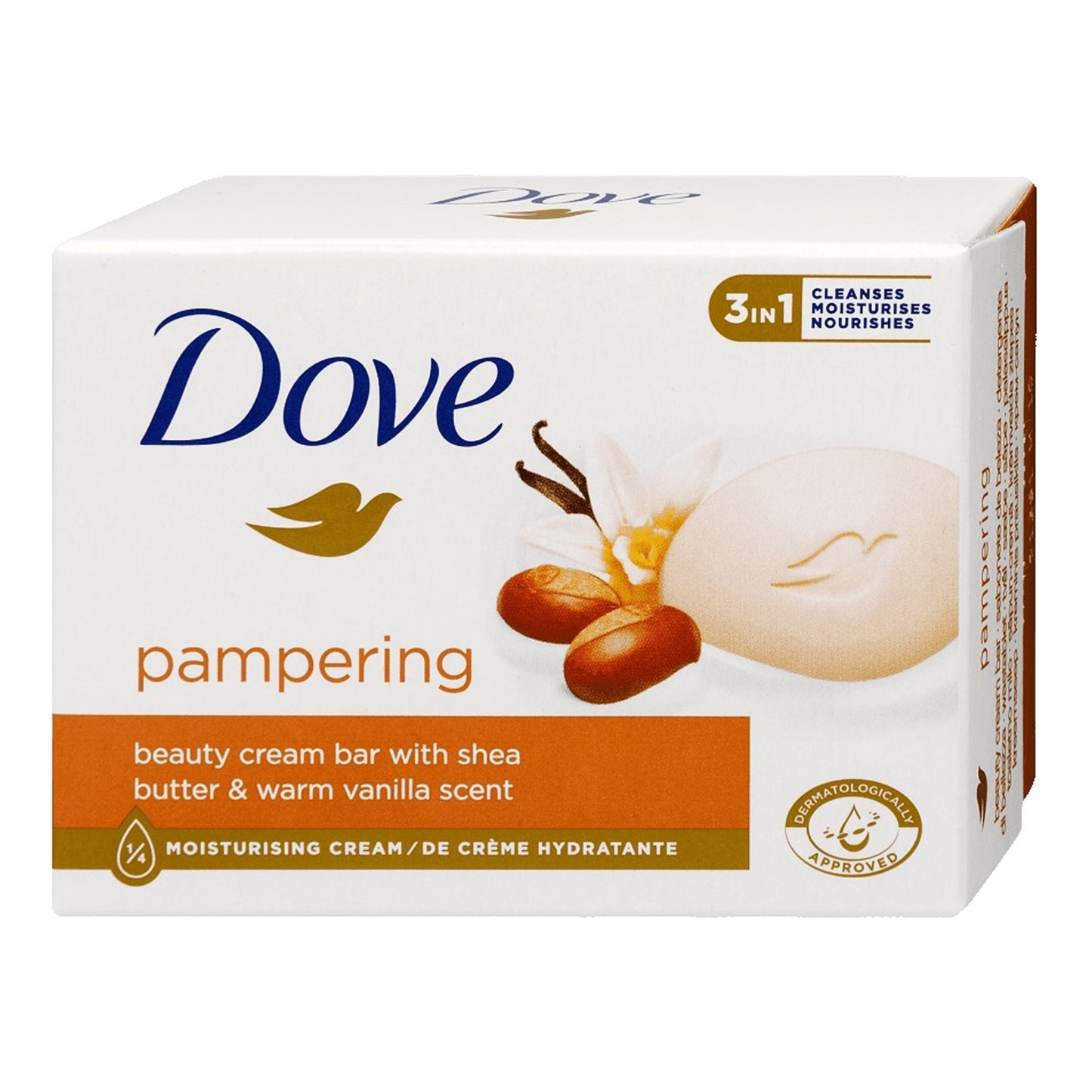 Dove - Pampering Beauty Cream Bar With Shea Butter & Warm Vanilla Scent - 90g